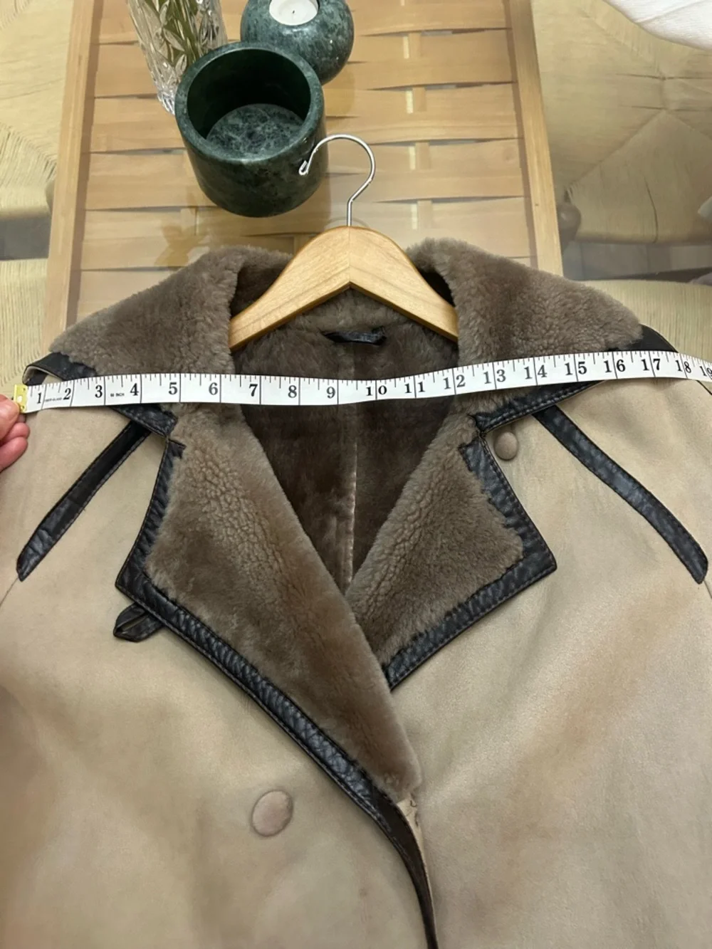 Vintage Genuine Leather Sheepskin Long Coat - Picture 15 of 16